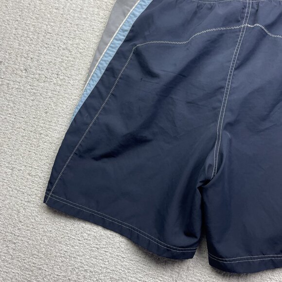 Y2K Men’s Speedo Blue / Grey Swimming Trunks Board Shorts Lined Size XL - Picture 11 of 13